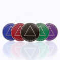 Cargar la imagen en la vista de la galería, Classic AA Sobriety Coin Gift Set - Matt Black