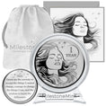 Load image into Gallery viewer, Woman's Serenity Token Sobriety Coin Gift Set 1 Year - Silver