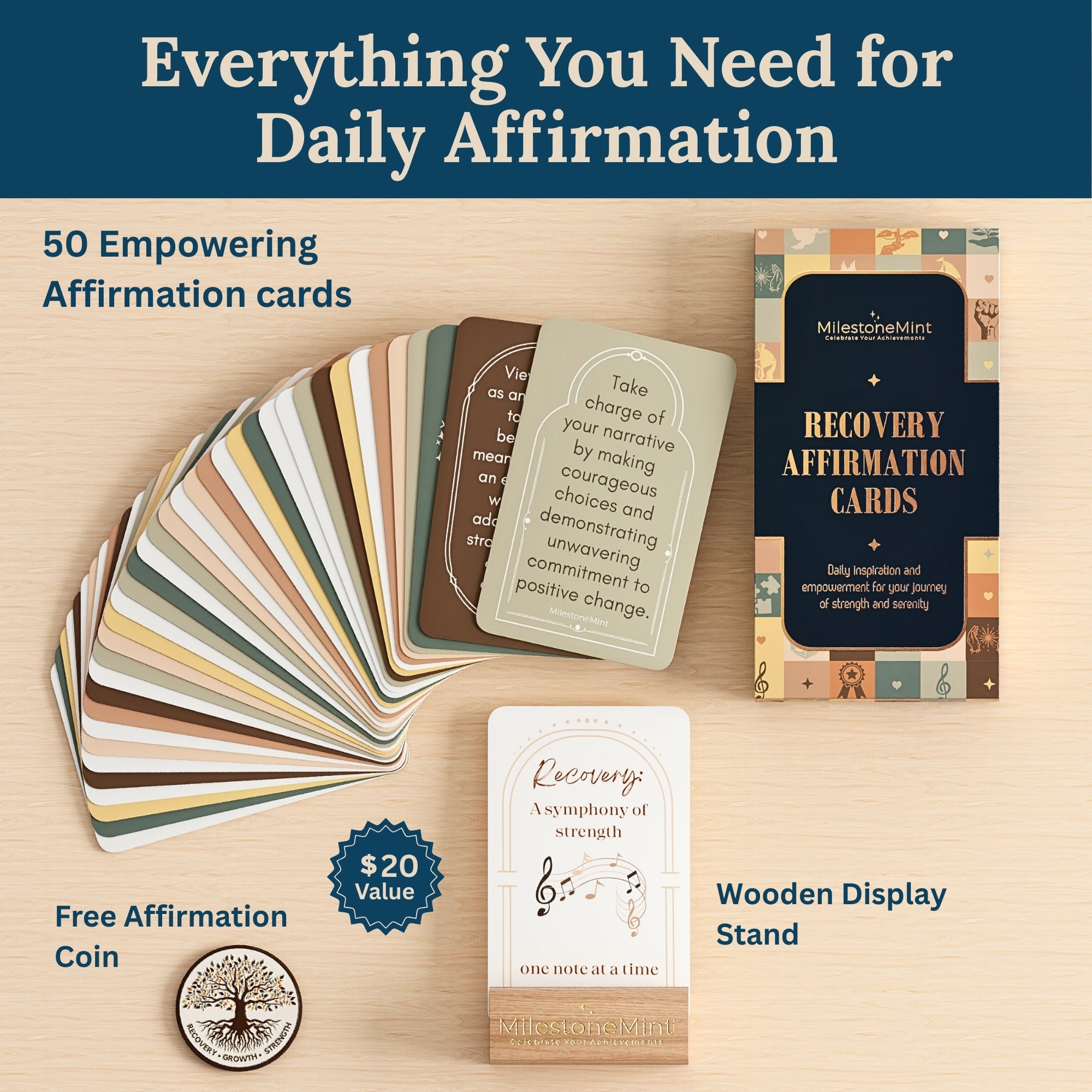 Recovery Affirmation Card Deck- Gift Set