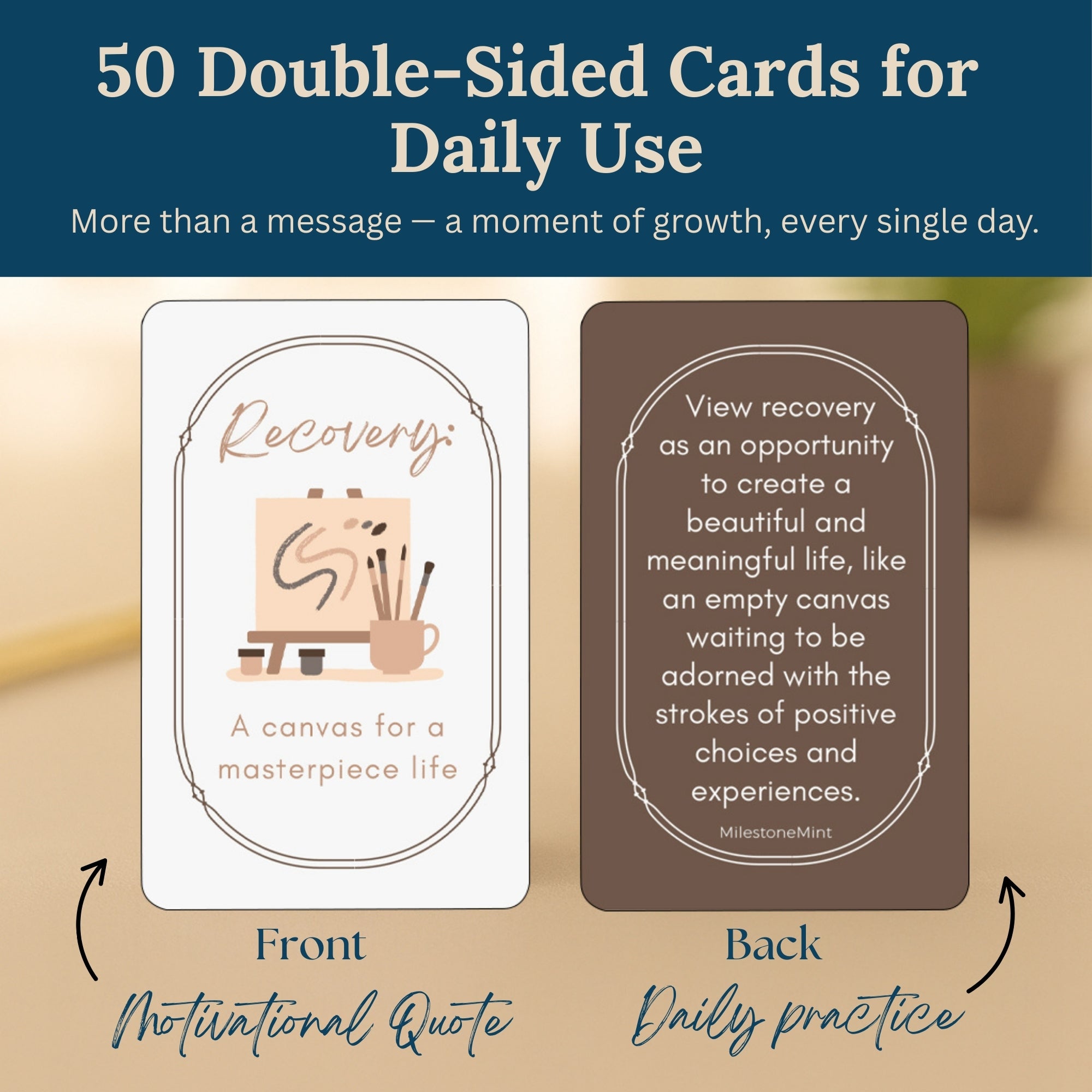 Recovery Affirmation Card Deck- Gift Set