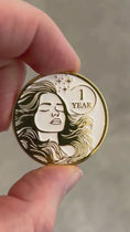 Load and play video in Gallery viewer, Woman's Serenity Token Sobriety Coin Gift Set - Gold
