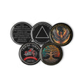 Load image into Gallery viewer, Sobriety Pin Button Set – Recovery Symbol Designs (5-Pack)
