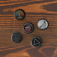 Load image into Gallery viewer, Sobriety Pin Button Set – Recovery Symbol Designs (5-Pack)
